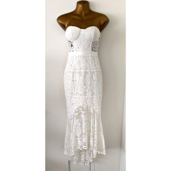 NWT Sz XXS-6 JARLO of London CLEO Lace Maxi dress Bridal Prom Formal - Picture 13 of 13